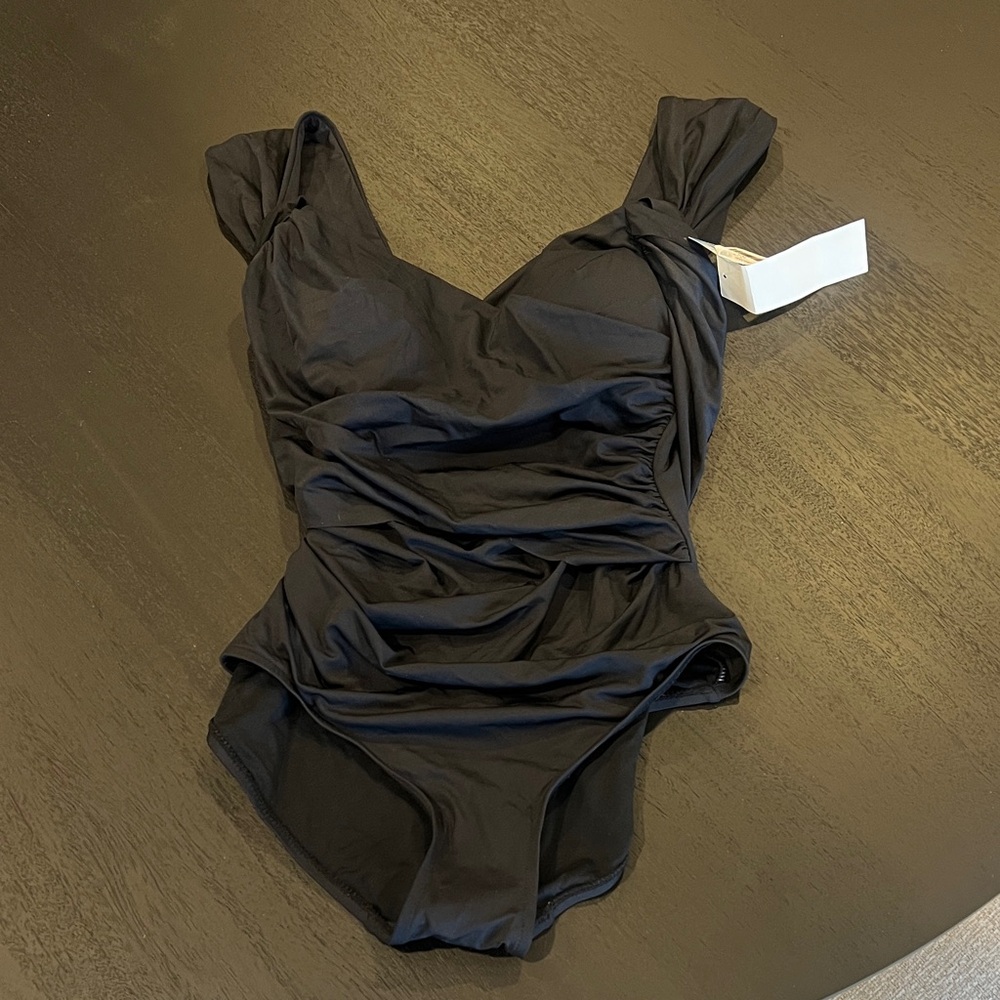 Badgley Mischka Black One-Piece Swimsuit